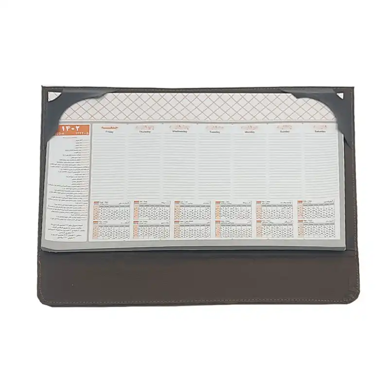 تقویم رومیزی سال 1402 مدل مدیریتی چرم