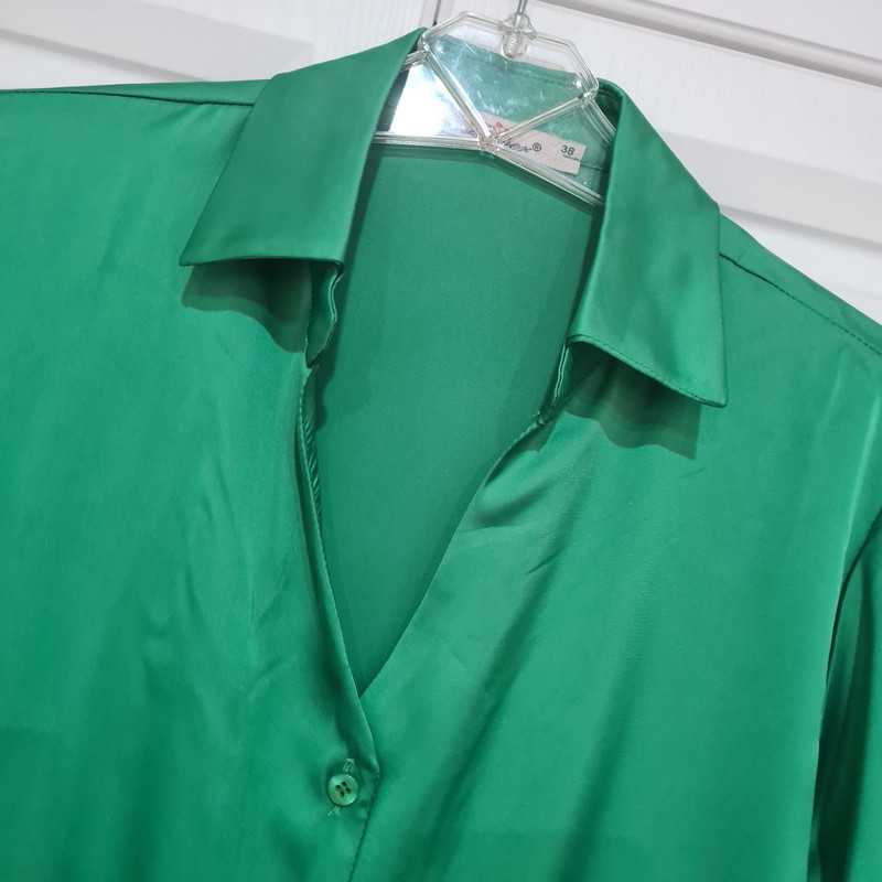 شومیز آستین بلند زنانه مدل ساتن کد ۲