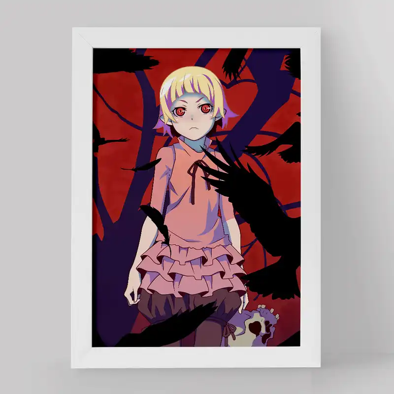 تابلو خندالو مدل شینوبو اوشینو انیمه مونوگاتاری کد 16196