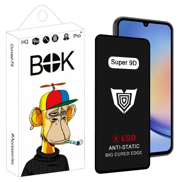 محافظ صفحه نمایش بوک مدل Super 9D Aura مناسب برای گوشی موبایل سامسونگ galaxy A34 5g