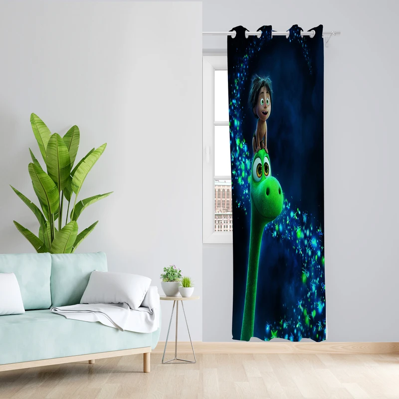 پرده طرح کودک مدل مخمل پانچی کد L 957 Z سایز 140x200 سانتی متر