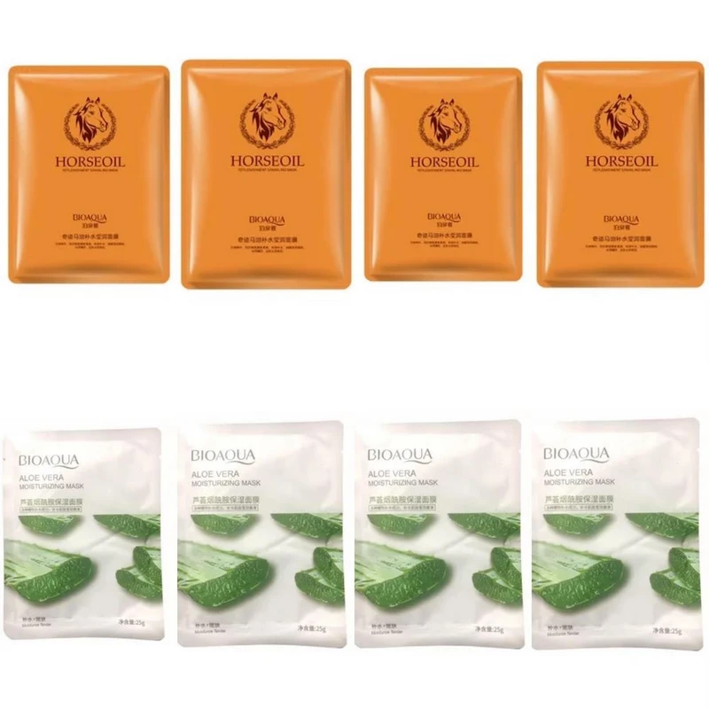 ماسک صورت بایو آکوا مدل R2 وزن 30 گرم بسته 8 عددی