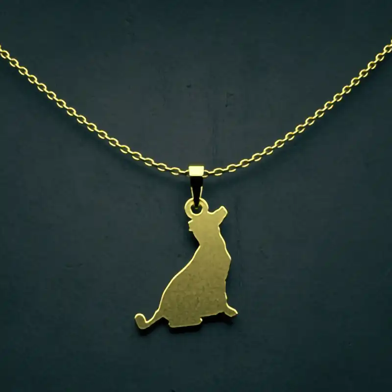 گردنبند طلا 18 عیار زنانه مدوپد مدل سگ کد J3-1-1101