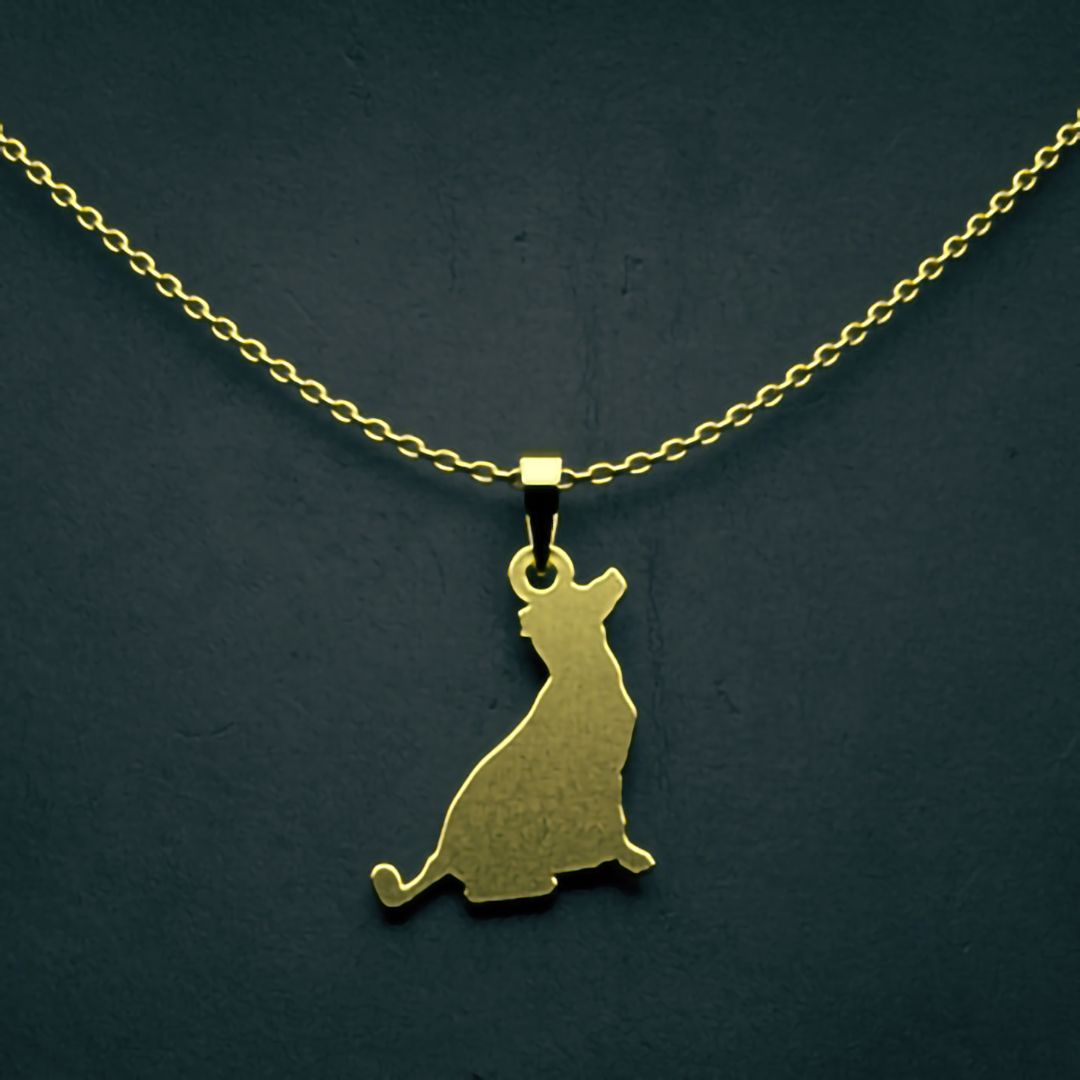 گردنبند طلا 18 عیار زنانه مدوپد مدل سگ کد J3-1-1101 -  - 2