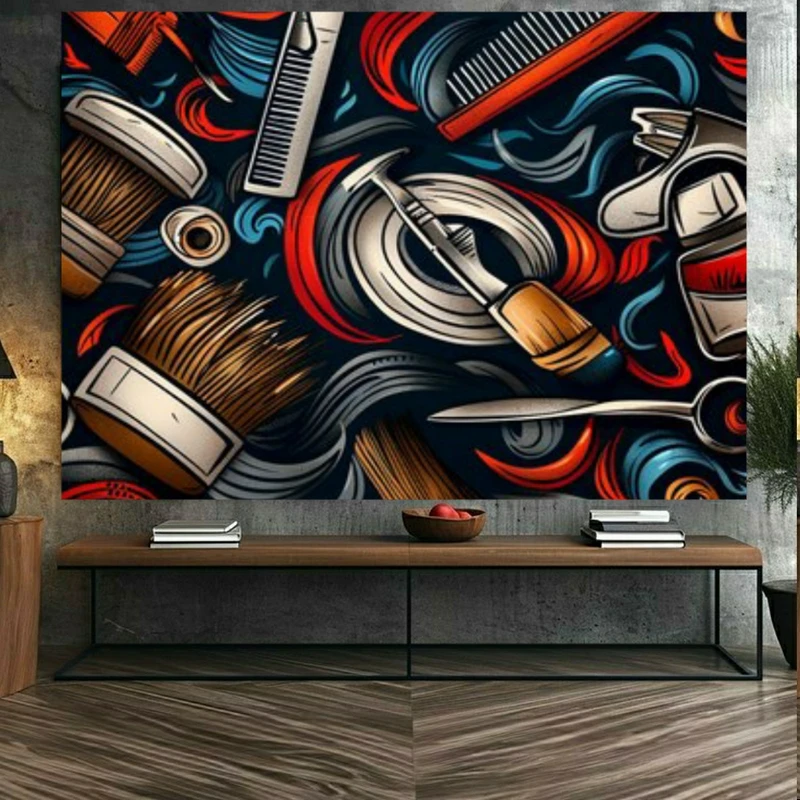 استیکر طرح دودل آرت مدل ابزار ارایشگری کد FP105514