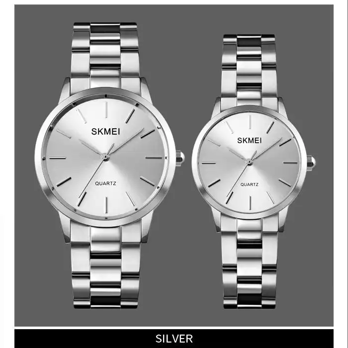 ست ساعت مچی عقربه ای زنانه و مردانه اسکمی مدل 1694-1695