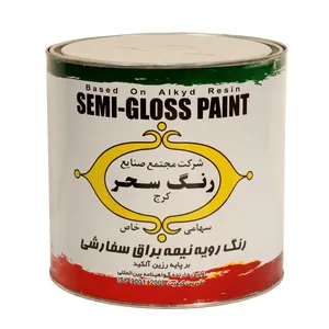 رنگ روغنی سفید نیمه براق سحر کد 601 وزن 4.2 کیلوگرم