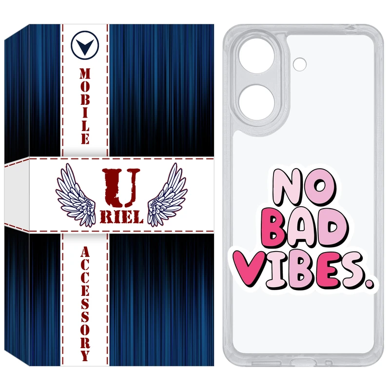 کاور یوریل مدل Clear کد 92 طرح انرژی مثبت مناسب برای گوشی موبایل شیائومی Redmi 13C / Poco C65