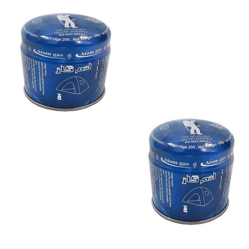 کپسول گاز سفری 190گرمی اتم گاز مدل T-2 بسته 2 عددی