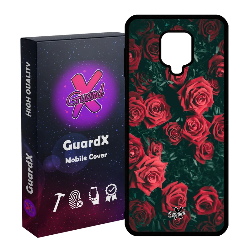کاور گارد ایکس طرح Flower مدل Glass10208 مناسب برای گوشی موبایل شیائومی Redmi Note 9S / Note 9 Pro / Note 9 Pro Max