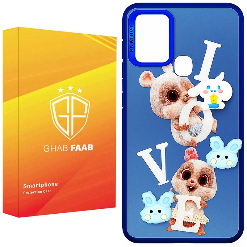 کاور قاب فاب مدل سوکول برجسته طرح دخترانه مناسب برای گوشی موبایل سامسونگ Galaxy A21s