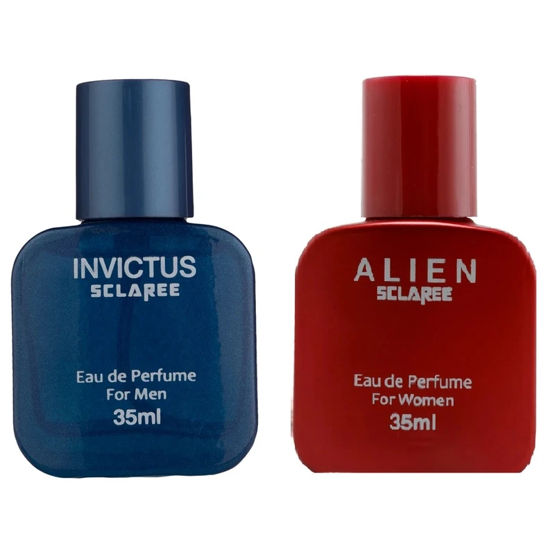 عطر جیبی مردانه اسکلاره مدل INVICTUS حجم 35 میلی لیتر به همراه عطر جیبی زنانه اسکلاره مدل ALIEN حجم 35 میلی لیتر