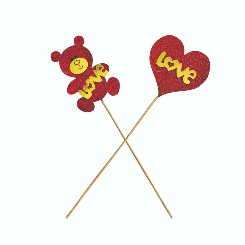  تاپر طرح عشق مدل قلب و خرس مجموعه 2 عددی