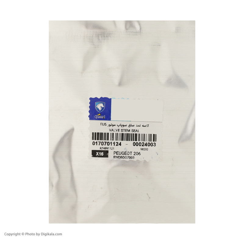 كاسه نمد ساق سوپاپ ایساکو کد 0170701124 مناسب برای تارا و رانا بسته 16 عددی