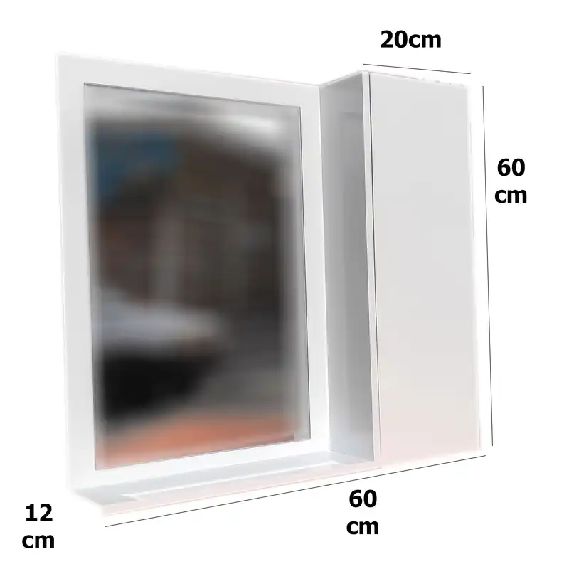 آینه سرویس بهداشتی مدل باکدار ساده 6060