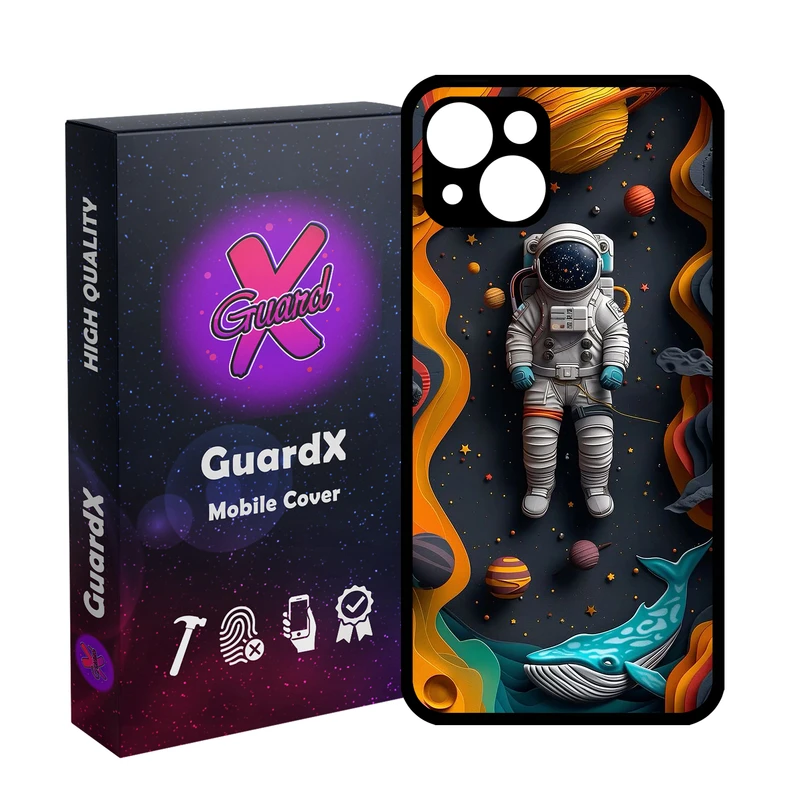 کاور گارد ایکس طرح فضانورد مدل Glass10763 مناسب برای گوشی موبایل اپل iPhone 13