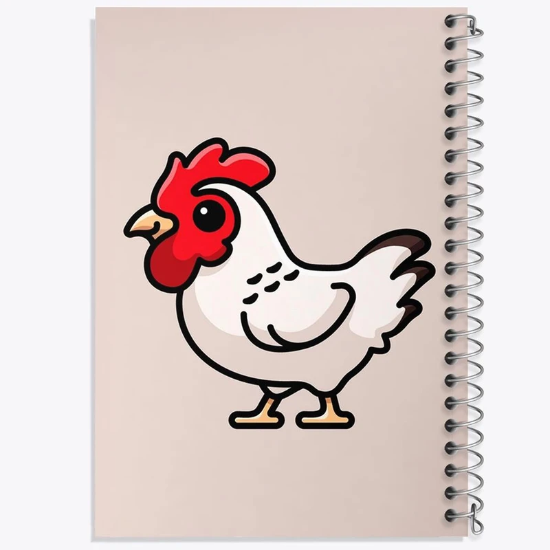 دفتر مشق 50 برگ خندالو مدل حیوانات بامزه خروس کد 28193