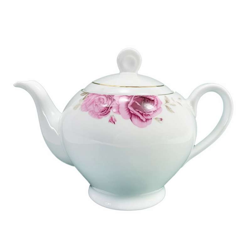 قوری چینی زرین ایران مدل رزفلاور درجه سه 