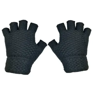 دستکش بافتنی مدل  نیم انگشت کد 0203BL