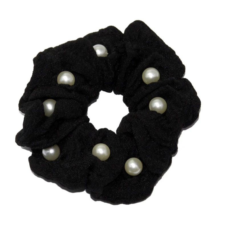 کش مو زنانه مدل اسکرانچی پولیشی مرواریدی 