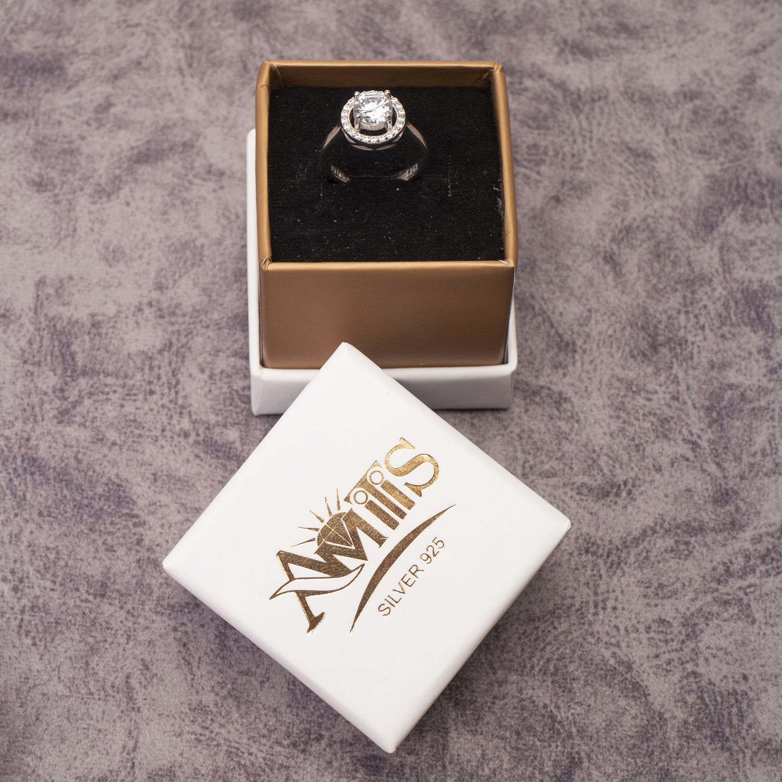 انگشتر نقره زنانه آمیتیس مدل فانتزی کد AVN-59 -  - 5