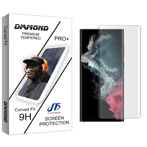 محافظ صفحه نمایش جی اف مدل Diamond UV مناسب برای گوشی موبایل سامسونگ Galaxy S22 Ultra