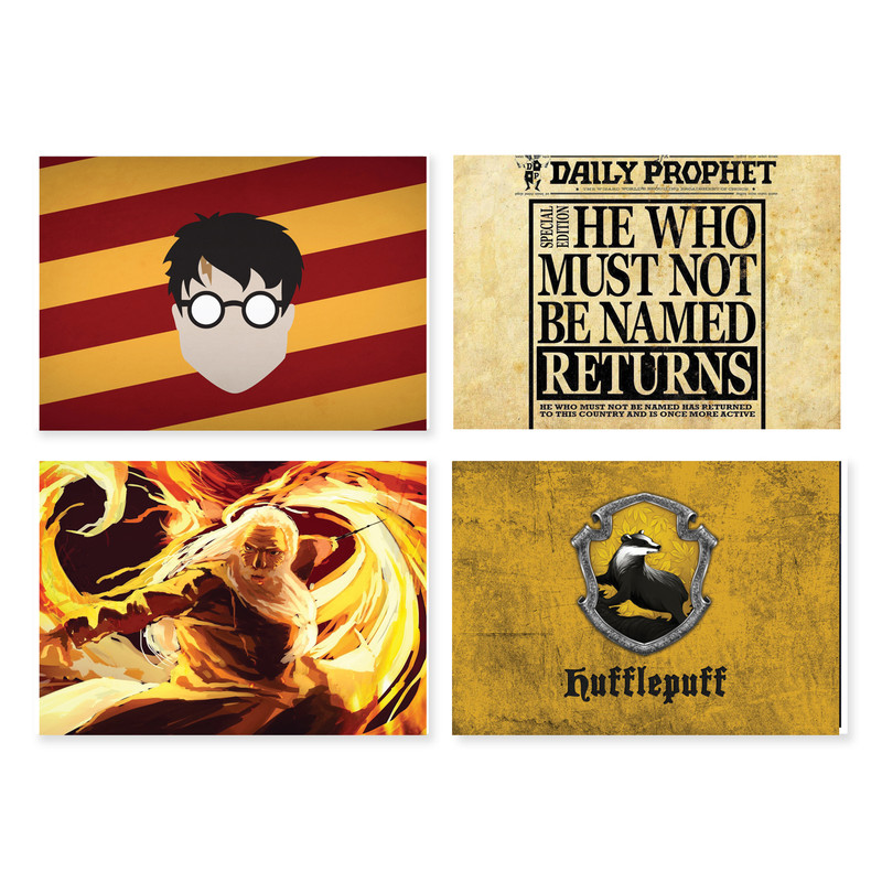 پوستر طرح هری پاتر کد A-2023 مجموعه 4 عددی