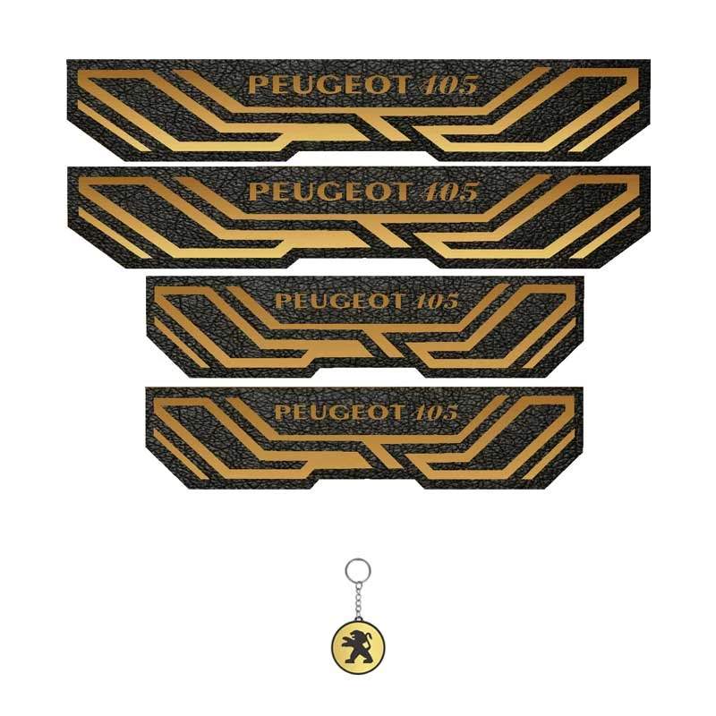 برچسب بدنه خودرو مهدیار کد PKA T 2004 مناسب برای پژو 405 مجموعه 4 عددی به همراه جا کلیدی