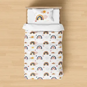 سرویس خواب آوین دریم مدل رنگین کمان یک نفره 4 تکه