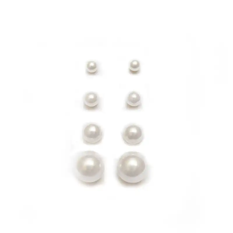 گوشواره زنانه مدل میخی طرح مرواریدی