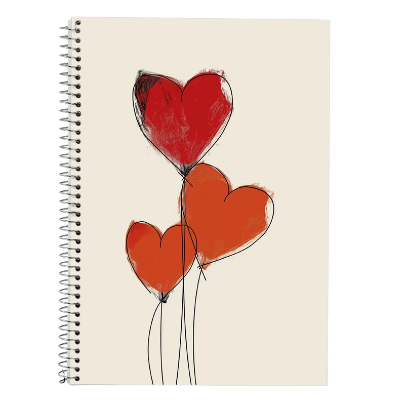 دفتر زبان 50 برگ مدوپد مدل سه خط طرح عاشقانه love کد DF14098