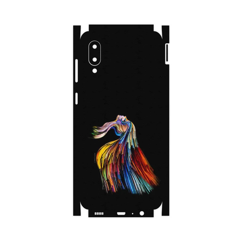 برچسب پوششی ماهوت مدل Rainbow Hair Digital Art-FullSkin مناسب برای گوشی موبایل سامسونگ Galaxy M02