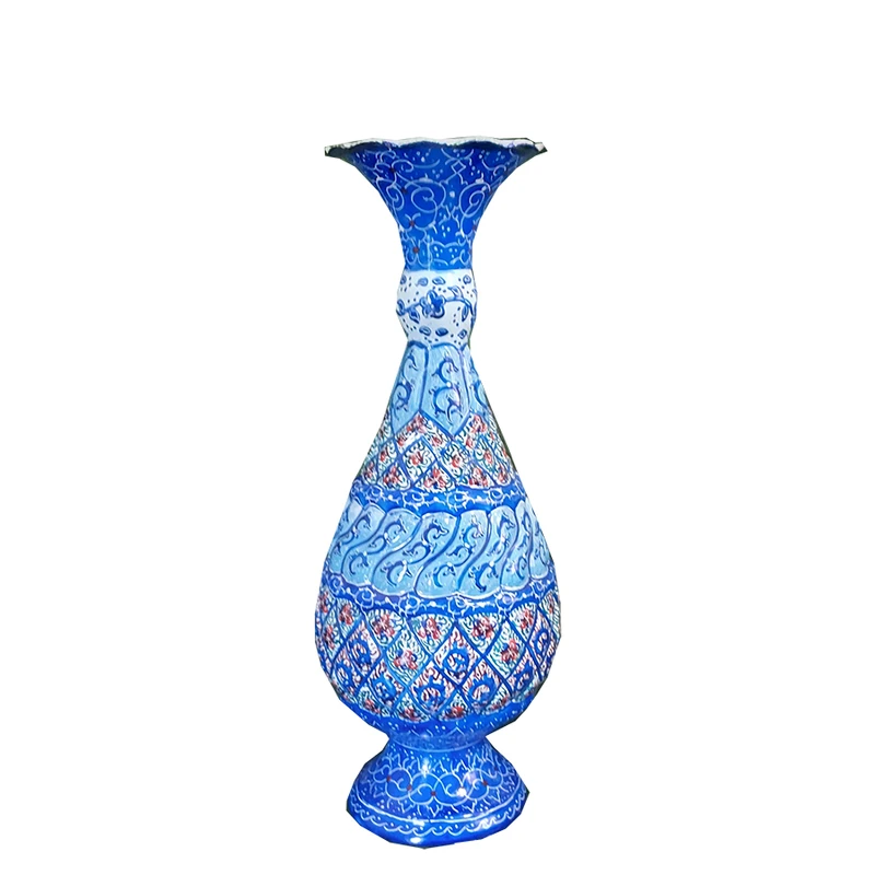  گلدان مس اله دادی مدل میناکاری