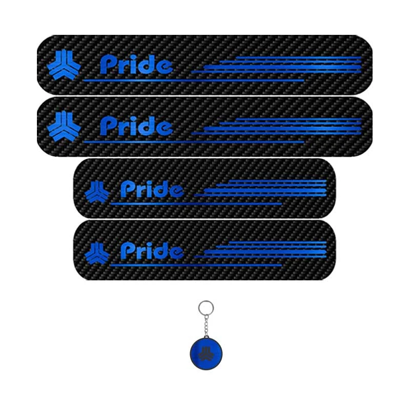 برچسب پارکابی خودرو لندمون کد LC003 MB مناسب برای پراید مجموعه 4عددی به همراه جاکلیدی