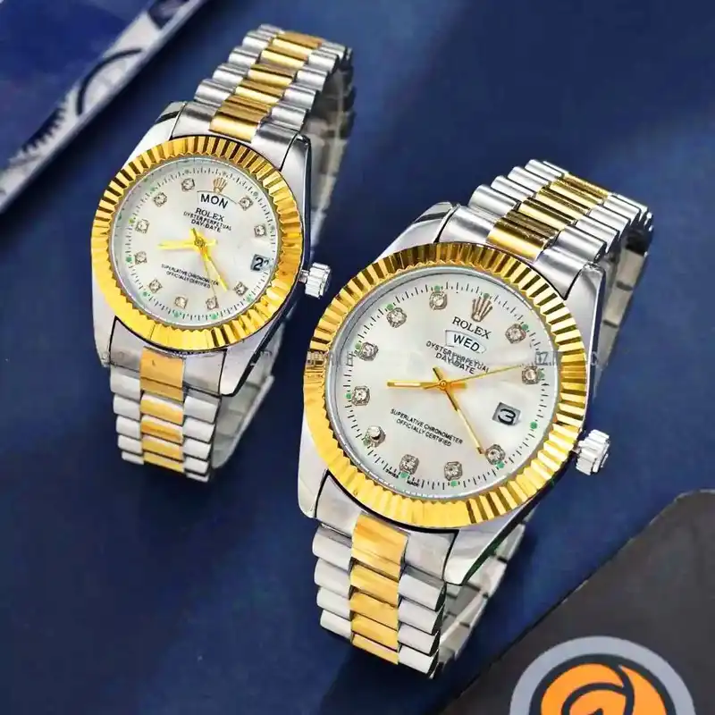 ست ساعت مچی عقربه ای زنانه و مردانه مدل دی دیت 01