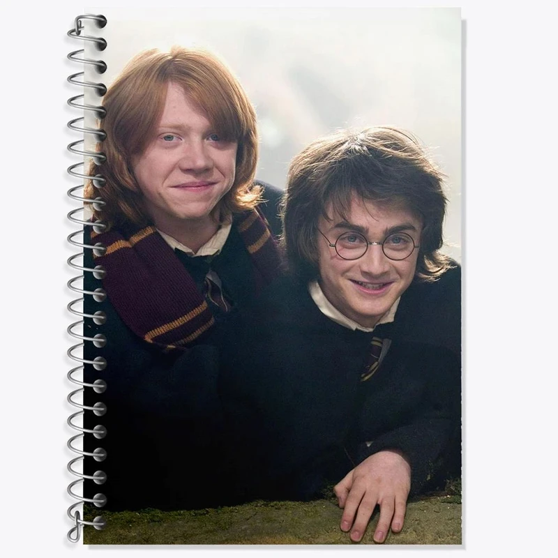 دفتر زبان 50 برگ خندالو مدل دو خط طرح هری و رون هری پاتر Harry Potter کد 19350
