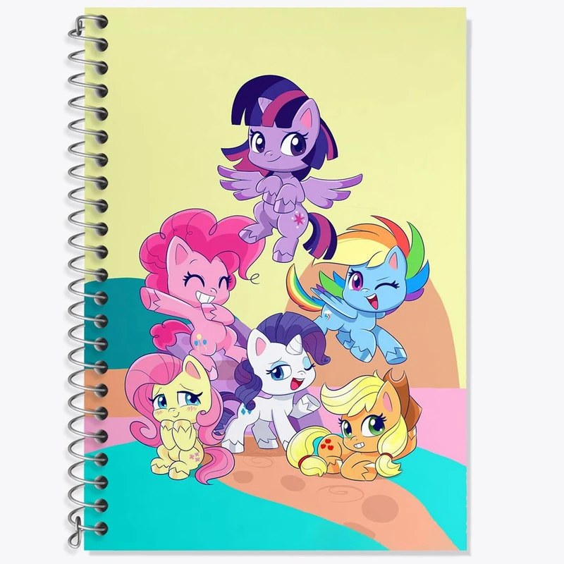 دفتر زبان 50 برگ خندالو مدل سه خط طرح اسب پونی کد 24842