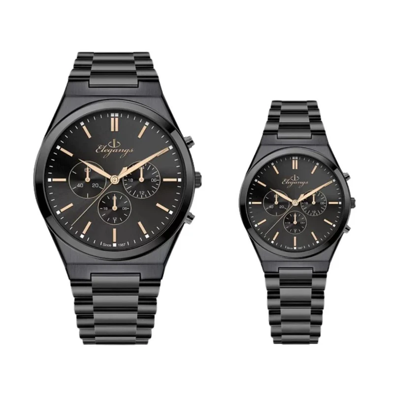 ست ساعت مچی عقربه ای زنانه و مردانه الگنگس مدل el80032