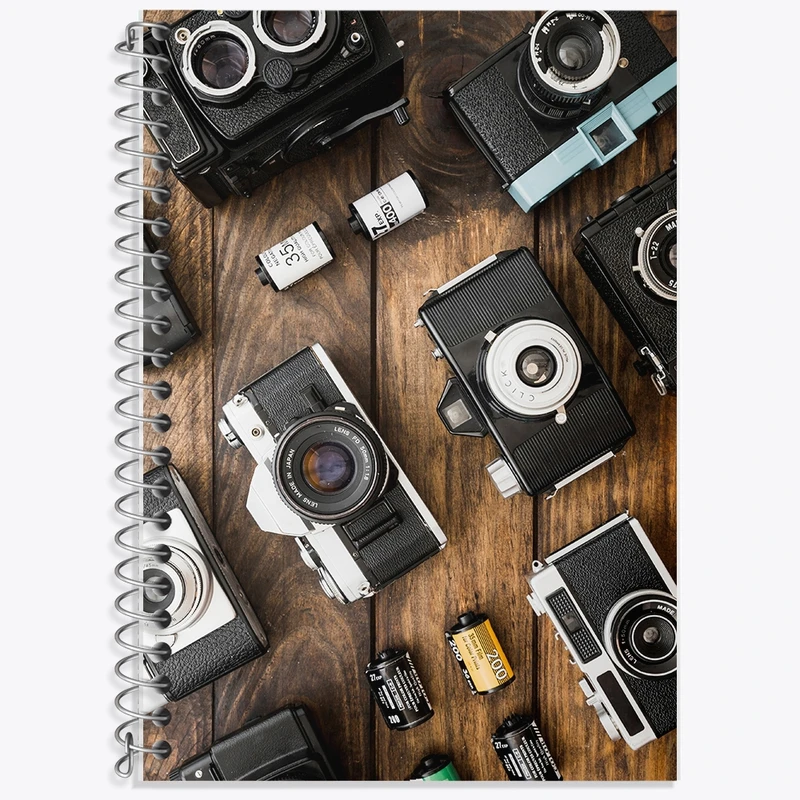 دفتر زبان 50 برگ خندالو مدل دو خط طرح دوربین عکاسی کد F2365