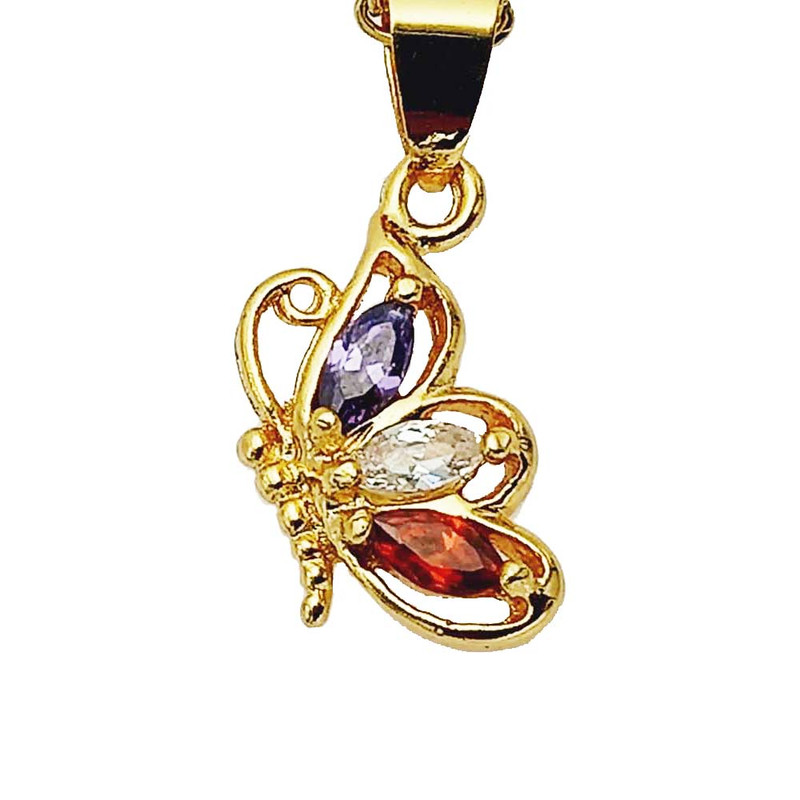 گردنبند دخترانه طرح پروانه مدل 238GAD