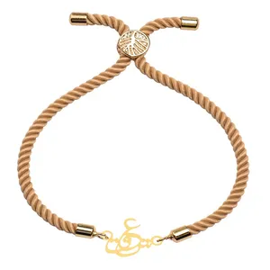 دستبند طلا 18 عیار زنانه الن نار مدل طرح عشق ELN101858