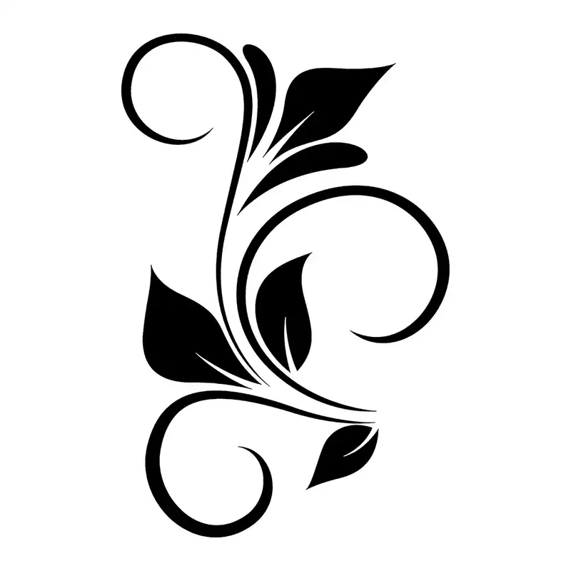 شابلون باتیس آرت طرح گل و بوته کد 50-507