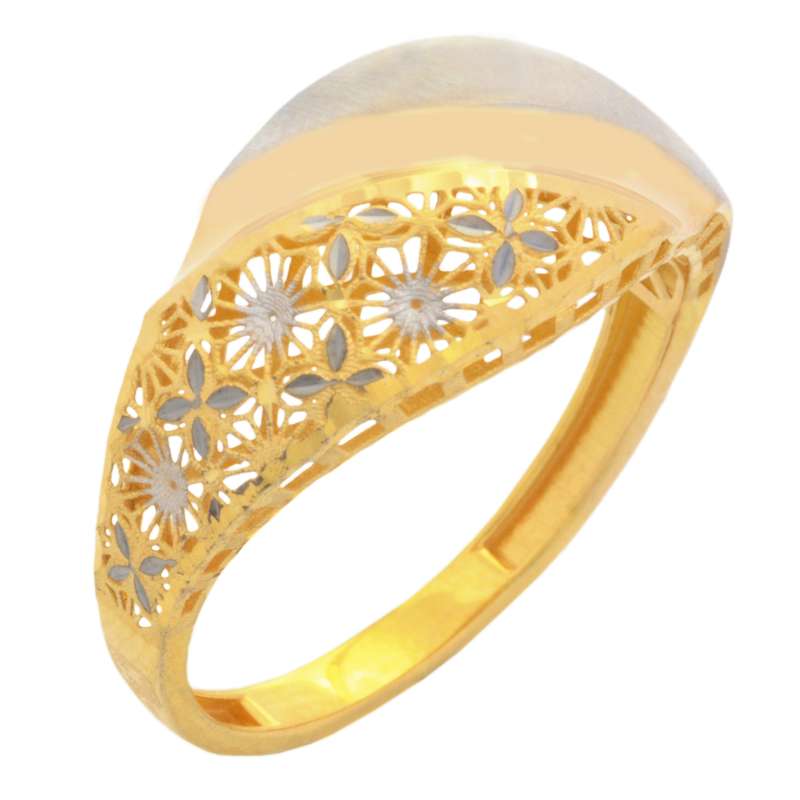 انگشتر طلا 18 عیار زنانه طلای مستجابی مدل قاصدک آوا  کد 54123 سایز 55