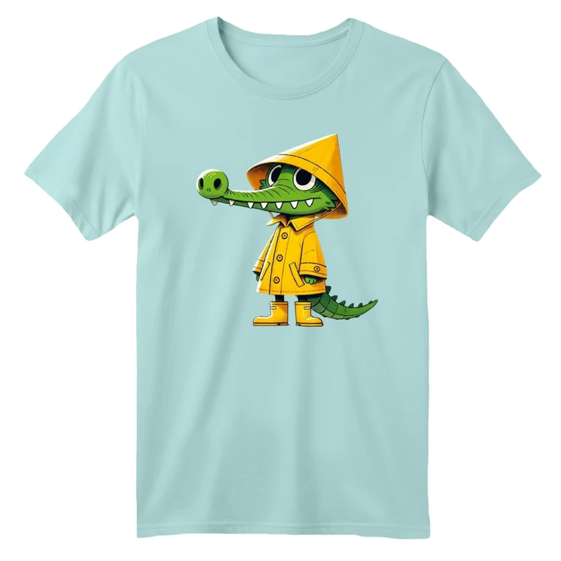 تی شرت آستین کوتاه بچگانه مدل تمساح و کلاه