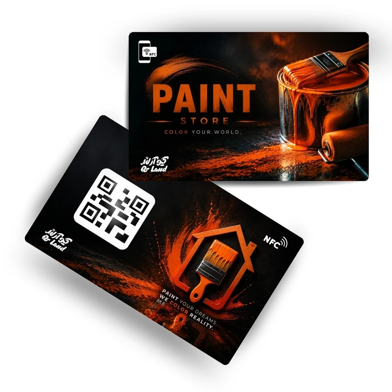 تگ NFC کارتی مدل کارت ویزیت الکترونیکی رنگ فروشی
