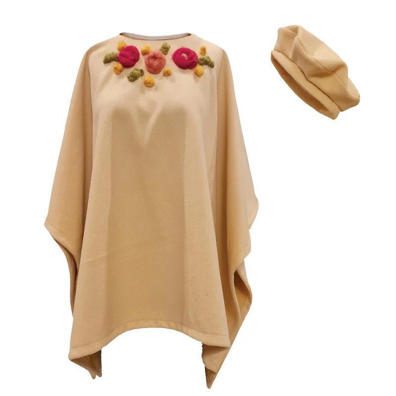 پانچو زنانه شیدخت مدل 140407 به همراه کلاه