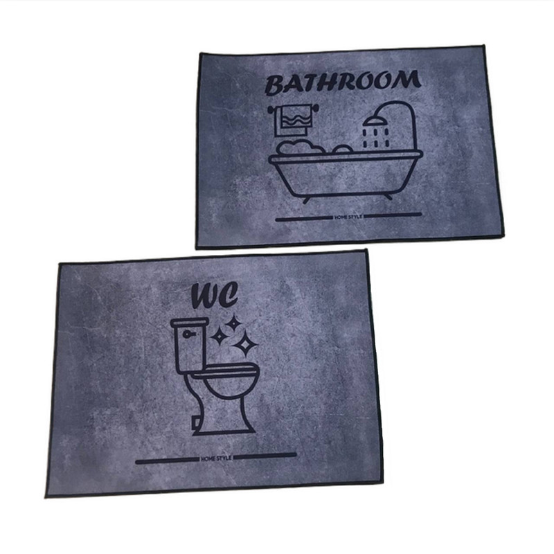 پادری مدل چاپی طرح شکل‌دار سایز 50x70 سانتی‌متر مجموعه 2 عددی