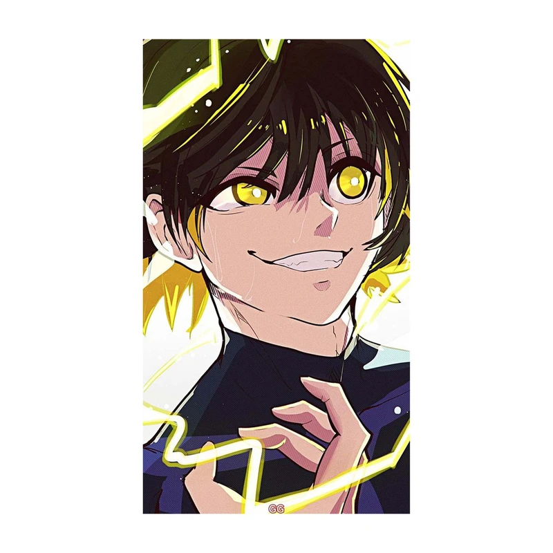 استیکر لپ تاپ و موبایل مدل انیمه طرح بلو لاک مگورو باچیرا blue lock Meguru Bachira کد 1474