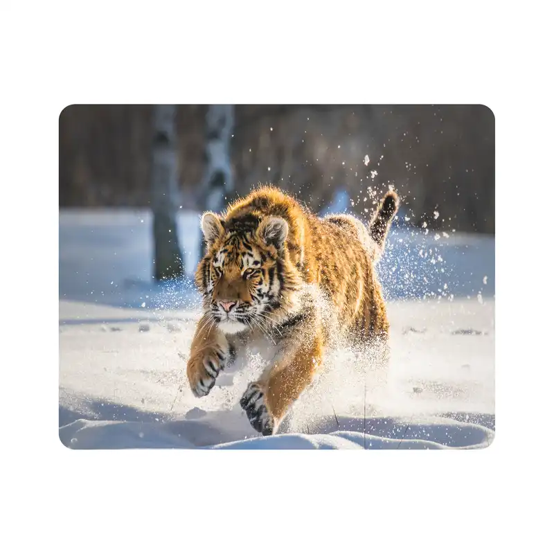 ماوس پد اطلس آبی طرح ببر در برف مدل T1535