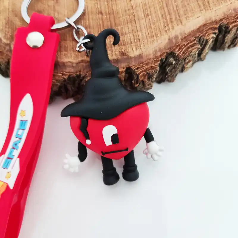 جاکلیدی مدل سیلیکونی طرح قلب قرمز خرگوش بد بانی کد DB20